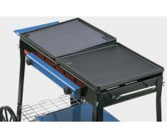 BARBECUE A GAS CON 2 PIASTRE IN GHISA CON 2 FORNELLI MODELLO STEREO ART 94
