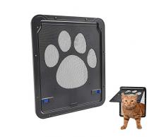 ZealBoom Porta per Gatti e Cani,Gattaiola Porta Basculante per Gatti e Cani Porta Schermo per Animali Domestici Entrata e Uscita Controllabile 29 * 24CM