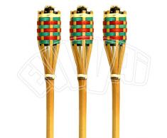 FIACCOLA ANTIZANZARE GIARDINO 120 CM TORCIA BAMBOO SU ASTA LAMPADA 3 PZ FIACCOLA ANTIZANZARE GIARDINO 120 CM TORCIA BAMBOO SU ASTA LAMPADA 3 PZ