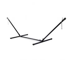 RELAX4LIFE Supporto per Amaca in Metallo, Supporto per Letto Sospeso, Base per Amaca in Ferro, Base Supporto Amaca da Esterno ed Interno, da Giardino, Balcone, Soggiorno, capacità 150 kg, Nero