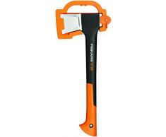 Fiskars Ascia da spacco 1,1 kg, 44 cm, Rivestimento Antiaderente, Acciaio/Plastica con Fibra di Vetro, Nero/Arancione, X11–S, 1015640