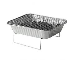 Griglia per barbecue portatile usa e getta KANBUN Stufa per barbecue da picnic allaperto per la casa con carbone di legna 2-3 persone Double the comfort