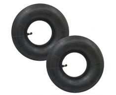 2 pezzi di 4,10/3,50-4 Pneumatico di ricambio pesante Tubo interno con gambo della valvola piegata TR-87 per carri, camion a mano, tosaerba per prato