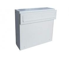 A-050 Cassetta postale a recinzione color bianco traffico (RAL 9016) - LETTERBOX24.de