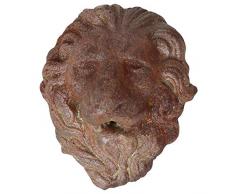 aubaho Testa di Leone Decorazione Ferro Fontana a Muro Gargoyle Figura