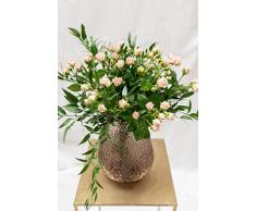 KENTIS - Bouquet di Fiori Veri - Rose a Grappolo Rosa - Mazzo di Fiori Freschi a Domicilio Regalo