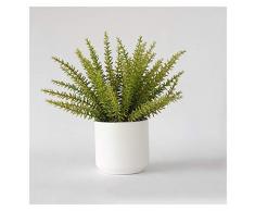 Piante finte Piante in vaso artificiali Simulazione Piante di felce Cespugli e bacino in ceramica bianca for casa Ufficio Giardino Decorazioni for interni Piante artificiali for la decorazione domesti