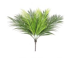 AIVORIUY 2pcs Rami di Palma Tropicali Artificiali Cespugli Foglie di Giungla Verde 9 Foglie Tropicali 50 cm Alto Pianta Finta per Casa Composizione Floreale Decorazione Hawaiana Luau Festa Spiaggia