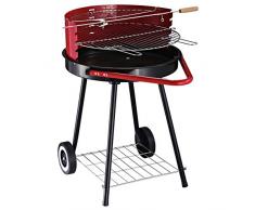 Outsunny Grill all'Aperto, Barbecue a Carbonella in Stile Americano, Semplice Griglia Mobile da Campeggio Balcone, 67 x 51 x 82 cm
