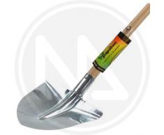 BADILE A PUNTA in acciaio ZINCATO con MANICO da 135 cm PAPILLON 280x290 mm