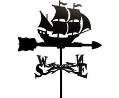 WENCY Segnavento Creativo for Barche a Vela Indicatore di direzione del Vento Durevole retrò Banderuola for Ornamenti Esterni Decorazione for Prato nel Cortile