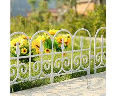 Pectt Recinzione decorativa da giardino, recinzione pieghevole, 5 pannelli di recinzione antiruggine, bordo per aiuole, per paesaggistica, recinzione da giardino, recinzione da giardino