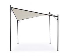 Bizzotto Gazebo Vela GERBA 3X3 Tortora GAZEBI da Giardino per Esterno TETTOIA PERGOLATO Moderno