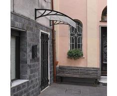 TecTake Pensilina tettoia in policarbonato per Porta o Finestra per Esterno - Disponibili in Diverse Misure - (150x93cm)