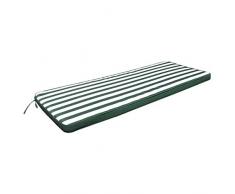 Milani Home s.r.l.s. Cuscino 150 Riga Verde con Doppia Cucitura per Panca O Dondolo 3 Posti per Esterno Idrorepellenti Resistente allAcqua