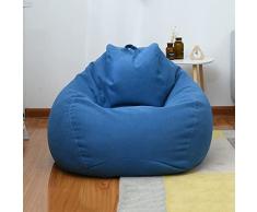 Highdi Pouf Poltrona Sacco, Bambini & Adulti Bean Bag Fodera per Sacco di Fagioli per Decorazione della Soggiorno Camera Giardino Salotto Balcone, Senza Ripieno (70x80cm,Blu)