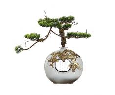 Fontana a cascata da tavolo Fontana da tavolo da tavolo in ceramica fontanella fontanella fontana vaso simulazione albero bonsai ornamenti artigianato desktop per larredamento per lufficio Fontana d