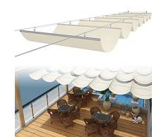 YJFENG Tenda da Sole A Vela, Pergola Tettoia Kit, Allaperto Terrazza Scorrevole Retrattile Ombra di Copertura, Traspirante Tende da Sole per Balcone Posto Auto Coperto