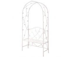 Outdoor Furniture Padiglione ad Arco in Ferro battuto da Cortile Esterno con panchine da Giardino, Corridoio dellArco della Decorazione di Nozze allaperto, per piantare rampicanti