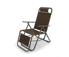 Sedia a gravità zero Chaise Lounge Rattan Summer Riding Chair Pieghevole Pausa Pranzo Vecchio Sedia a sdraio Domestico Sedia portatile Lettini Lettini (Colore: A)