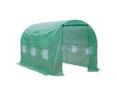 Outsunny Serra da Giardino 3.5 x 2 x 2m Serra con Tetto Arrotondato per Piante Verde