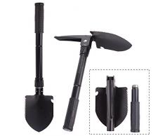 Diealles Military Pala Pieghevole, Pieghevole Militare Multifunzionale Badile Vanga Kit,Ideale per Campeggio, Trekking, Saccopelismo, Giardinaggio, Militari
