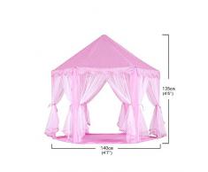 Princess Castle - Tende per interni ed esterni, shayson grande Casetta per bambini, luce per Festival medio appendere Star fata principessa castello tenda, nuovo design, extra large Room play house tent single(pink)