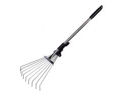 TOYANDONA Giardino Foglia Rastrello Regolabile Maniglia di Alluminio Rastrello da Giardino Piante di Erba di Pulizia Rastrello Giardinaggio Strumento per I Giardinieri Prato E Giardino