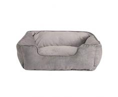 lionto Letto Cani 2 in 1 Cuscino Cani Cestino Cani, (S) 60x50 cm Grigio