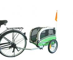 POLIRONESHOP SNOOPY rimorchio per trasporto cani cane animali carrello carrellino trasportino rimorchi da bici bicicletta dog portacani portacane porta appendice x (Verde, Small)
