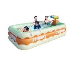 Piscina gonfiabile per bambini rettangolare | Piscina pieghevole per bambini | Piscina gonfiabile, piscina gonfiabile portatile per bambini/bambini piccola pompa per lestate Tayste