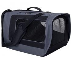 Leonardo trasportino per gatto e cane 42cm x 25cm x 25cm, borsa pieghevole da trasporto per cani, gatti e animali domestici, traspirante e resistente