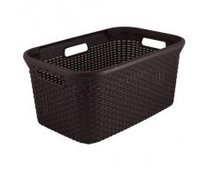 Curver, Cesto per biancheria in finto rattan, 45 l, Marrone