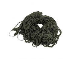 Amaca Traspirante A Rete Bianca Portatile con Catene E Ganci per Spargitori in Legno,200X80cm Relubby Amaca Singola in Corda di Cotone