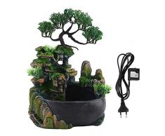 Ornamento da Interno per Fontana a Cascata, Piccolo Decoro rocaille, Mini Decorazione Domestica in Resina con laghetto per Regalo per Tavolo