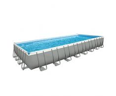 Intex 28372 - Piscina Rettangolare, pompa di filtraggio a sabbia, Blu/Grigio, 975 x 488 x 132 cm