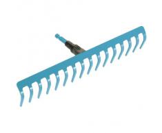 Rastrello GARDENA combisystem: Rastrello a 16 denti, accessorio per la raccolta, il diserbo e la lavorazione del terreno, larghezza 41 cm (3179-20)