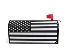 Oarencol Bianco e Nero Bandiera Americana Patriottica Copre Cassette Postali Magnetiche Grande Cassetta Postale Avvolgere Giardino Cantiere Casa Oversize Dimensione 25,5 x 21