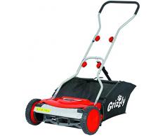 Grizzly Tools Tosaerba a mano – tagliaerba – larghezza di taglio 38 cm – sacco di raccolta da 40 l – regolazione continua dellaltezza – tecnica di taglio senza contatto – manuale – silenziosa