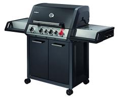 Enders Monroe Black Pro 4 IK Turbo Barbecue a Gas - Turbo Zone & Simple Clean - BBQ gas Campeggio con bruciatore a infrarossi 3 bruciatori in Acciaio Inox - Griglia a gas da esterno e giardino #837033