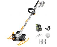 Tosaerba rotativo elettrico pieghevole, tagliaerba senza fili 3 in 1, tosaerba elettrico a spinta manuale, tosaerba a batteria al litio senza fili, per riparazione e manutenzione del prato da giardino