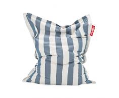 Fatboy® Original Outdoor Beanbag/Poltrona a Sacco | Pouf classico per esterni | Cuscino di seduta | Blu (a strisce) 180 x 140 cm