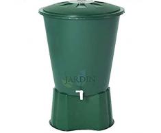 Suinga Serbatoio dacqua in polipropilene da 300 litri per acqua piovana. Con coperchio + base. Diametro 80 cm, altezza 86 cm. Capacità esatta 310 litri