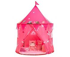 Knowled Castello Principessa Tenda da Gioco, Picnic Allaperto Ragazzo Portatile Ragazza Coperta per Bambini Regalo per Bambini età Applicabile 3-8 Anni