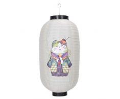 1pz Lanterna Giapponese Lanterna Decorativa da Appendere Lanterna in Tessuto Impermeabile Lanterna Paralume Decorazioni per Ristorante Bar Cortile Giardino (Gatto Portafortuna #3)