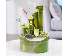 lucky bamboo fontana ruota umidificatore salotto del feng shui decorazione piccolo giardino roccioso arredamento,grattacielo (tromba e boccetta)