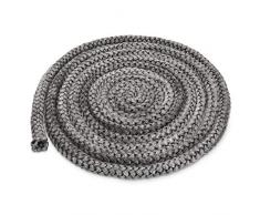 Navaris Guarnizione Camino 3m - Nastro Isolante in Fibra di Vetro - Corda per Sportello Stufa Pellet Termocamino Forno Caldaia - Alta Temperatura