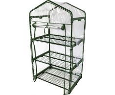 Windhager Serra da Balcone | Serra in Pellicola | Serra da Giardino | Scaffale con 3 Ripiani e Chiusura Lampo | Pellicola Trasparente | stabilizzata ai Raggi UV | 80 µm | 68 x 49 x 127 cm | 07057