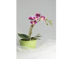 Orchidea artificiale ZEHRA in zolla di terra con radici aeree, violetto, 30 cm - Orchidea decorativa / Fiore con foglie - artplants