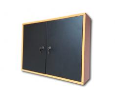 METALLMOBELL - Armadio Ferro 80x60x20cm, con Ripiani e Serratura, Armadio da Esterno Metallo, Armadietto da Esterno, Armadietto Spogliatoio, Armadio 2 Ante, Copricaldaia da Esterno -MB002